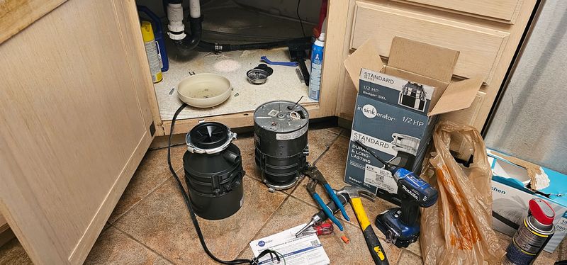 Plumbing work - Garbage disposal installation